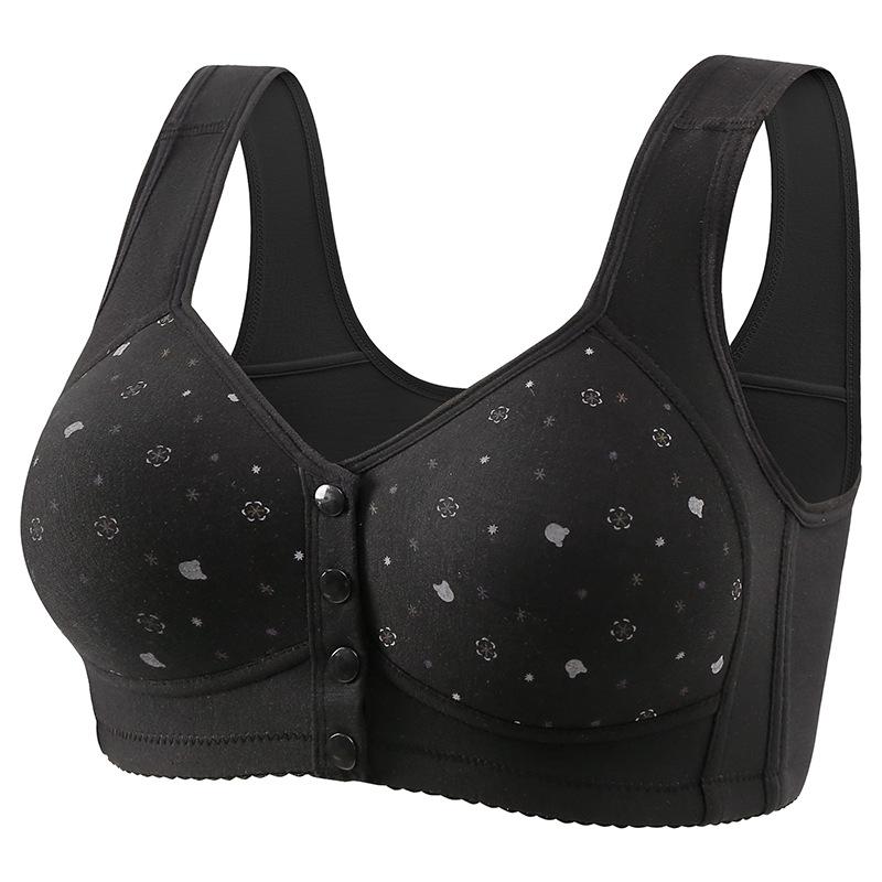 Large size middle-aged and elderly underwear cotton without steel rim women s bra underwear front buckle printed vest bra 36/80BC cup
Large size middle-aged and elderly underwear cotton without steel rim women s bra underwear front buckle printed vest bra 36/80BC cup