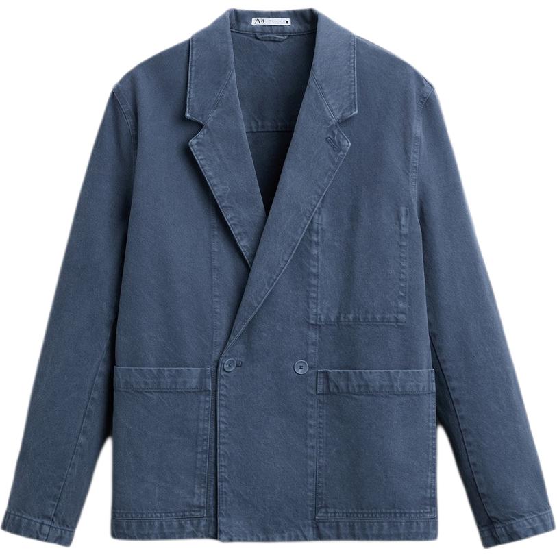 Zara Удобный однотонный простой костюм на пуговицах для мужчин, синий 0706927-400 L
Zara Удобный однотонный простой костюм на пуговицах для мужчин, синий 0706927-400 L