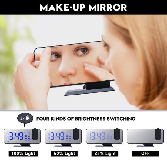 KOKKO Светодиодный цифровой будильник Электронные настольные часы FM-радио Snooze Time Projector
KOKKO Светодиодный цифровой будильник Электронные настольные часы FM-радио Snooze Time Projector