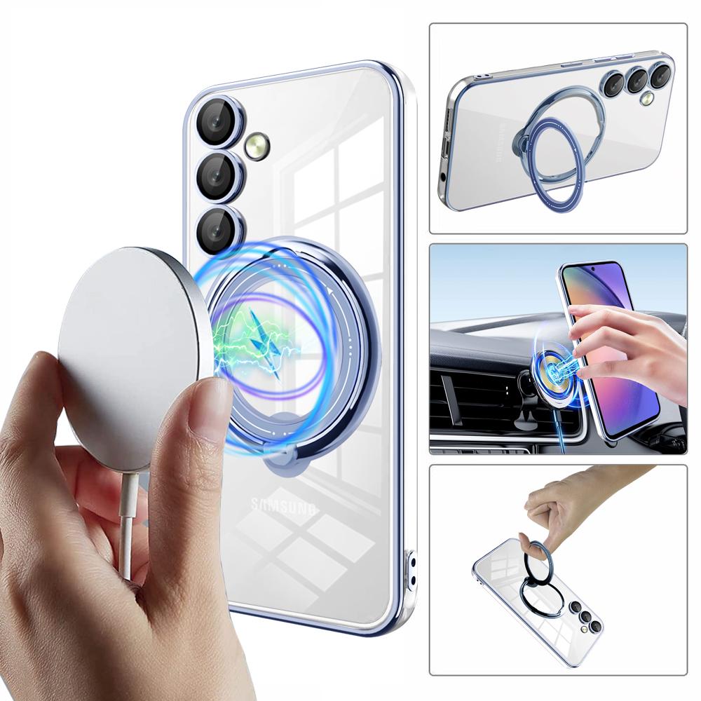 Phone Case for Samsung Galaxy A54 5G PC+TPU Rotation Kickstand Cover Compatible with MagSafe Blue
Phone Case for Samsung Galaxy A54 5G PC+TPU Rotation Kickstand Cover Compatible with MagSafe Blue