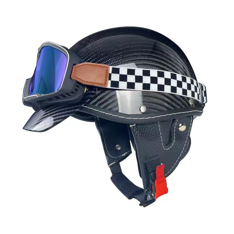 Unisex Retro Cruiser Carbon Fiber Half Helmet for Motorcycles & Scooters S/M
Unisex Retro Cruiser Carbon Fiber Half Helmet for Motorcycles & Scooters S/M