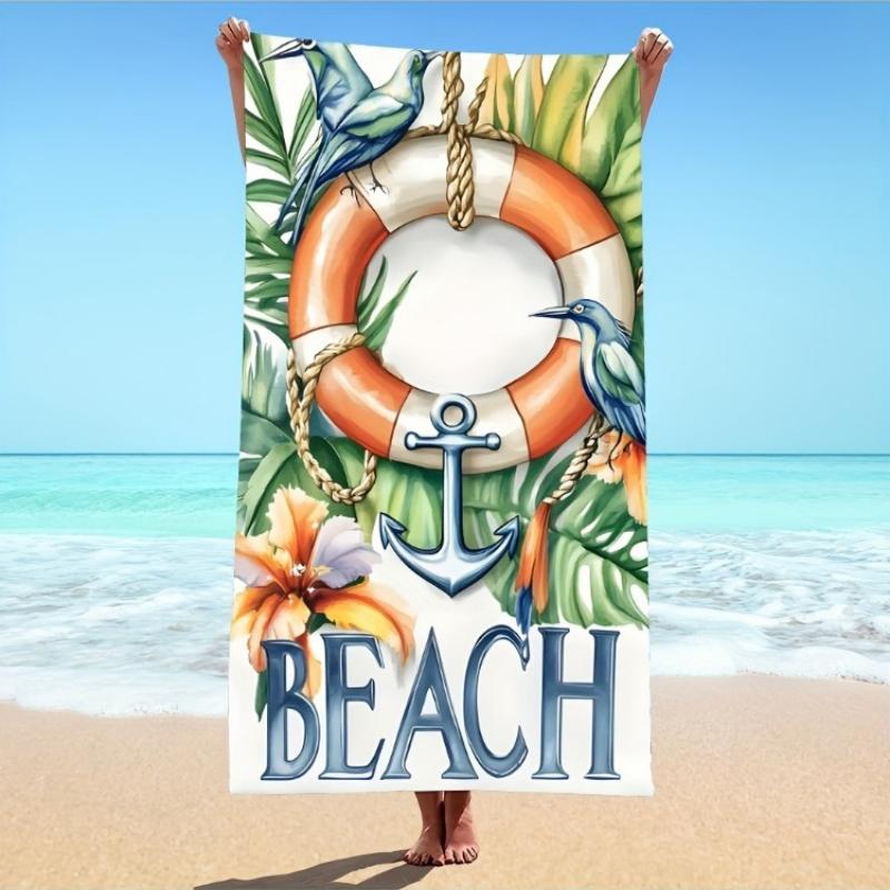 1pc Beach Towel with Lifebuoy and Anchor Pattern, Highly Absorbent, Ideal for Summer Beach Use, Suitable for Beach and Pool W30*H60(CM)
1pc Beach Towel with Lifebuoy and Anchor Pattern, Highly Absorbent, Ideal for Summer Beach Use, Suitable for Beach and Pool W30*H60(CM)