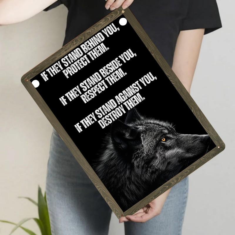 Wolf Head Proverb Metal Iron Painting Home Wall Decor Vintage Inspirational Slogan Study Living Room Hanging Art Mural 7.9x11.8In(20x30cm)
Wolf Head Proverb Metal Iron Painting Home Wall Decor Vintage Inspirational Slogan Study Living Room Hanging Art Mural 7.9x11.8In(20x30cm)