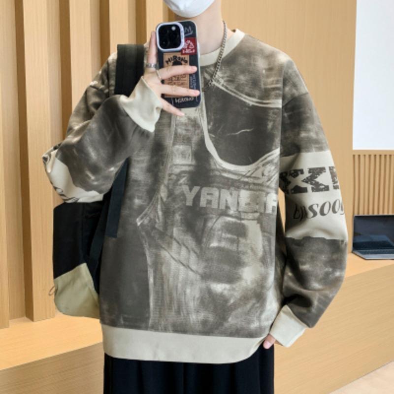 Мужская футболка с круглым вырезом, свободного кроя, с длинным рукавом, с принтом, контрастного цвета, универсальный свитер-топ L зелёный
Мужская футболка с круглым вырезом, свободного кроя, с длинным рукавом, с принтом, контрастного цвета, универсальный свитер-топ L зелёный