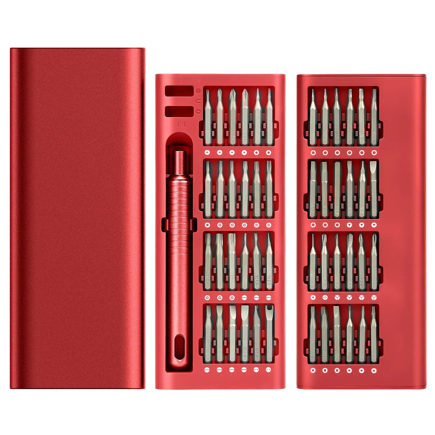 51-in-1 Precision Screwdriver Set with Aluminium Alloy Handle, Highly Hardened Metal Bits, Swivelling Design, Disassembly Kit червоний
51-in-1 Precision Screwdriver Set with Aluminium Alloy Handle, Highly Hardened Metal Bits, Swivelling Design, Disassembly Kit червоний