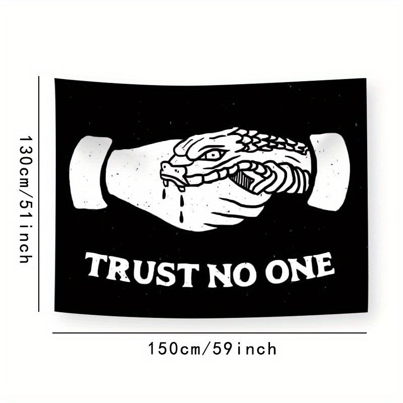 VIKAMA Black and White Snake Hand Tapestry with TRUST NO ONE Slogan for Bedroom Living Room Decor Aesthetic Edgy Dark Wall Art 74x94cm(29x37in)
VIKAMA Black and White Snake Hand Tapestry with TRUST NO ONE Slogan for Bedroom Living Room Decor Aesthetic Edgy Dark Wall Art 74x94cm(29x37in)