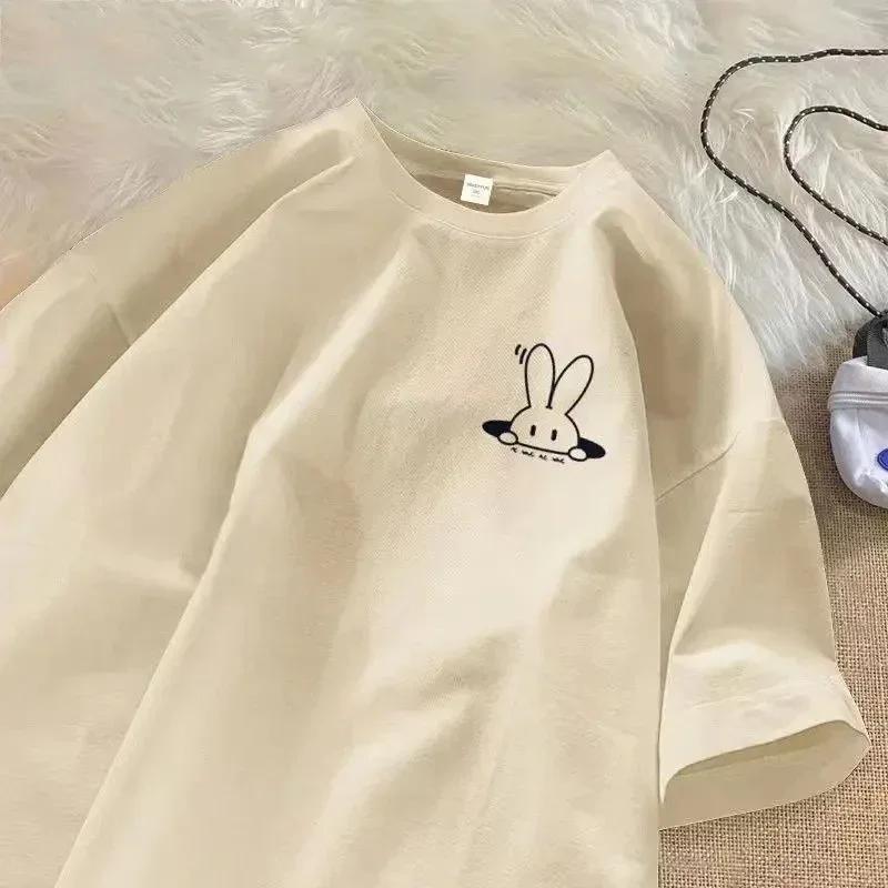 Women Fashion Summer Casual Outfit Clothing New Rabbit Printed Short Sleeved Tshirt for Womens Tshirt Clothing Street Casual S
Women Fashion Summer Casual Outfit Clothing New Rabbit Printed Short Sleeved Tshirt for Womens Tshirt Clothing Street Casual S