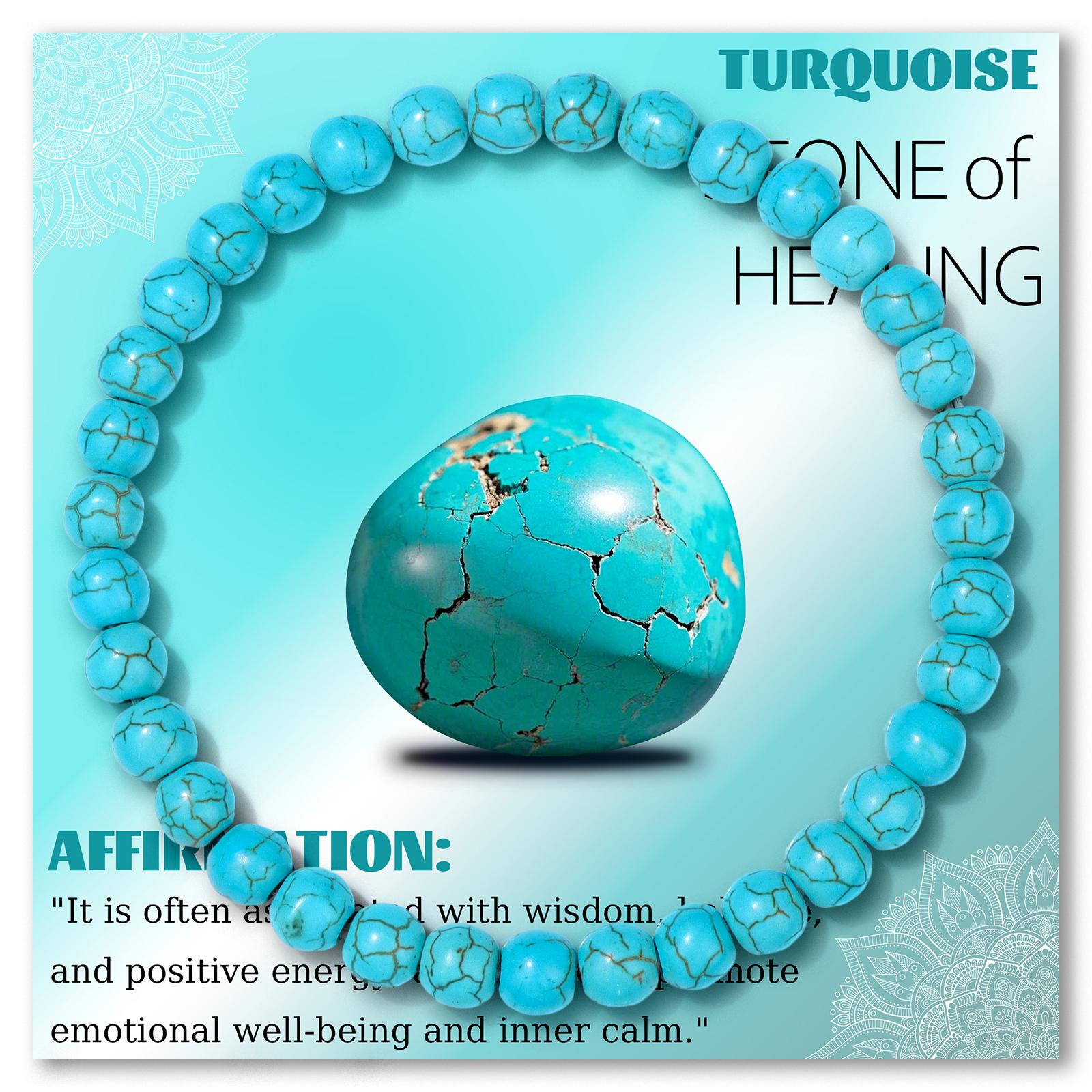 4/6/8mm Natural Blue Turquoises Beads Bracelet Smooth Round Beaded Bracelets with Card for Women Men Elastic Bracelet Bangle 4mm Beads&About 19cm
4/6/8mm Natural Blue Turquoises Beads Bracelet Smooth Round Beaded Bracelets with Card for Women Men Elastic Bracelet Bangle 4mm Beads&About 19cm