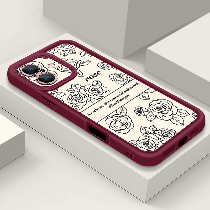 Rose Flowers Candy Color Phone Case For iPhone 16 Pro Max 16e 14 15 Pro Max Plus 13 12 11 Pro 7 8 XR X XS Shockproof Bumper TPU Silicone Cover iPhone 8 / 7 / SE 2 / SE 3 вина червоного кольору
Rose Flowers Candy Color Phone Case For iPhone 16 Pro Max 16e 14 15 Pro Max Plus 13 12 11 Pro 7 8 XR X XS Shockproof Bumper TPU Silicone Cover iPhone 8 / 7 / SE 2 / SE 3 вина червоного кольору