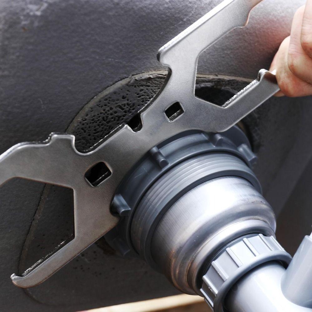 3-way Design 3 Way Plumber s Wrench Spanner Plumbing Wrench Sink Strainer Wrench Steel Tap Tool серебряный
3-way Design 3 Way Plumber s Wrench Spanner Plumbing Wrench Sink Strainer Wrench Steel Tap Tool серебряный