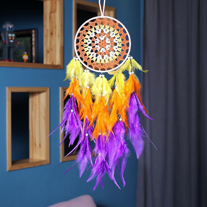 Творческий фейский радужный ловец снов, подарки на день рождения для девочек, гирлянда из перьев, колокольчики, подвесные украшения для комнаты в форме сердца для девочек
Творческий фейский радужный ловец снов, подарки на день рождения для девочек, гирлянда из перьев, колокольчики, подвесные украшения для комнаты в форме сердца для девочек