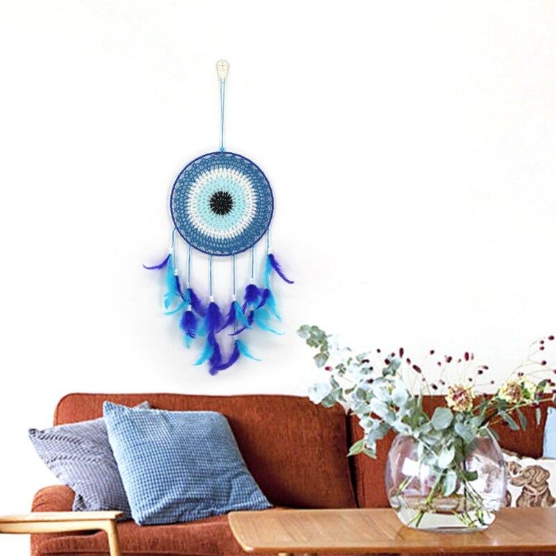 Handmade Blue Feather Dream Catcher Decorative Hanging Ornaments For Wall Window Bedroom Living Room Decor
Handmade Blue Feather Dream Catcher Decorative Hanging Ornaments For Wall Window Bedroom Living Room Decor
