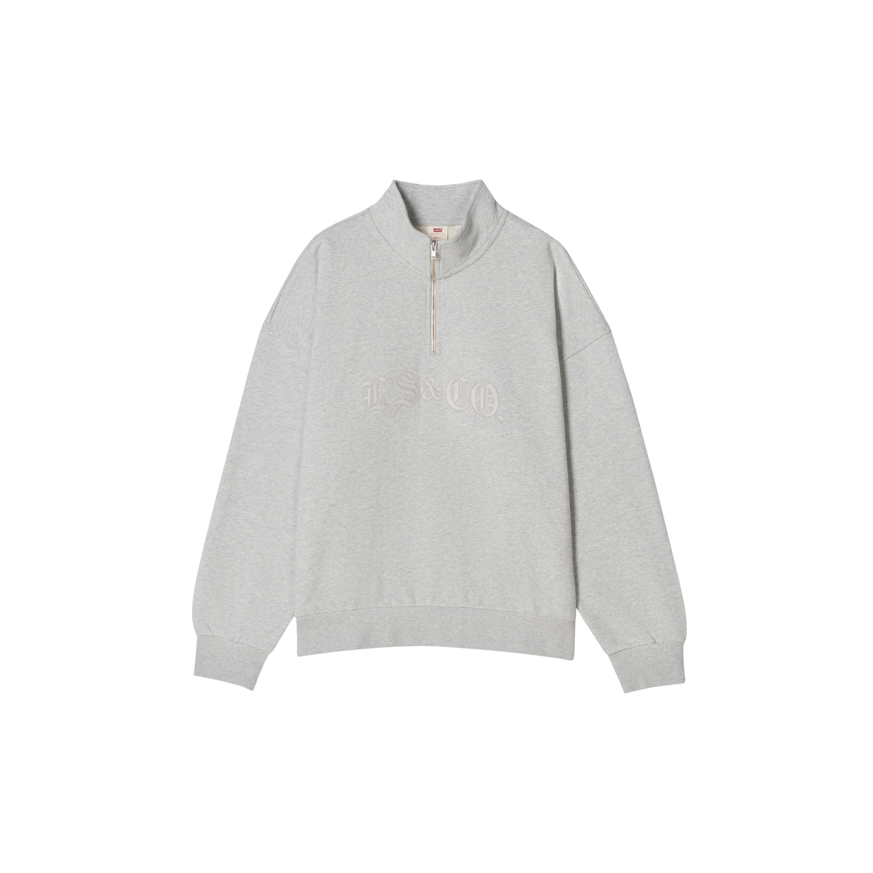 Levi s Men s Half-Zip Stand Collar Sweatshirt Grey 005HS-0004 L
Levi s Men s Half-Zip Stand Collar Sweatshirt Grey 005HS-0004 L