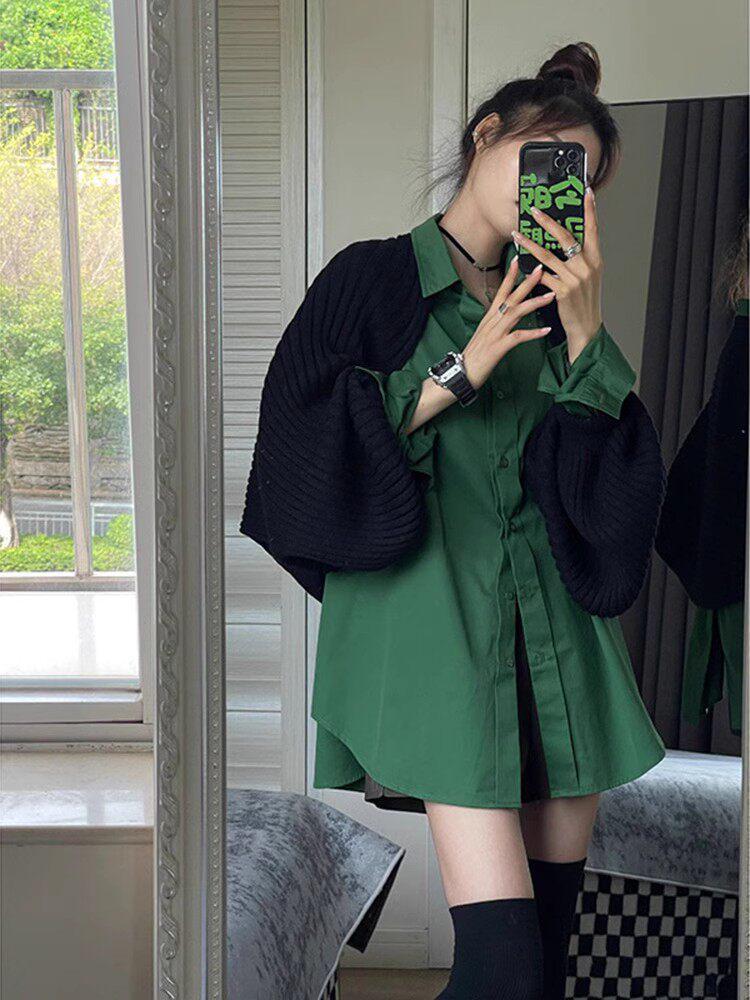 Women s Green Mid-Length Loose Shirt with Irregular Hem - Chic Spring/Autumn 2024 Top Large (105-115 Jin)
Women s Green Mid-Length Loose Shirt with Irregular Hem - Chic Spring/Autumn 2024 Top Large (105-115 Jin)