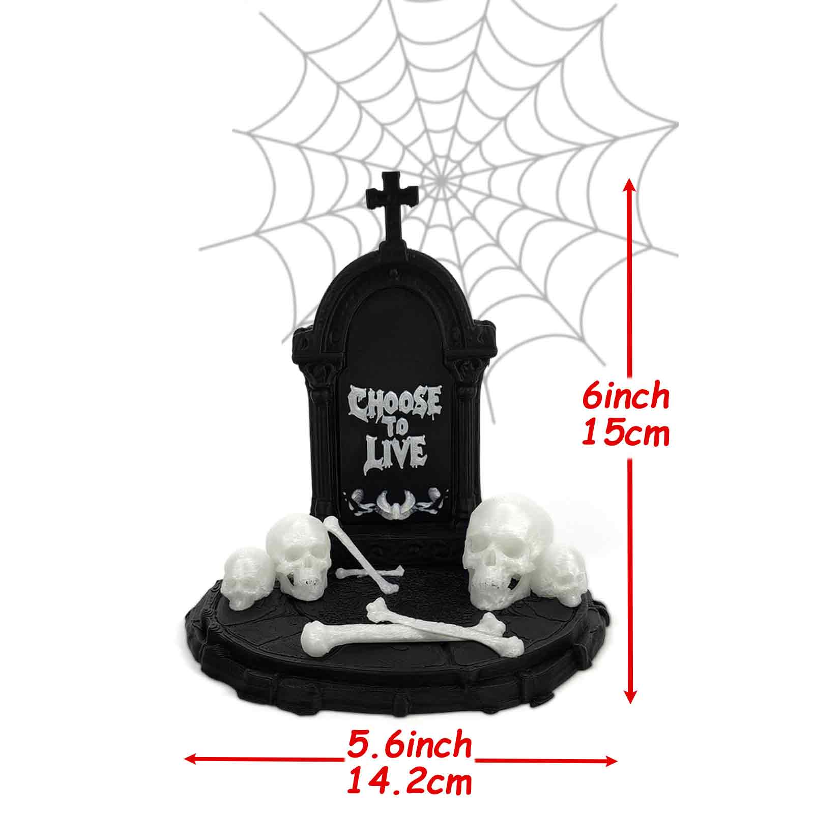 3D Print Glow-in-the-dark Skull Tombstone for Halloween Living Room Decoration Home Desk Accessories Figure чорний
3D Print Glow-in-the-dark Skull Tombstone for Halloween Living Room Decoration Home Desk Accessories Figure чорний