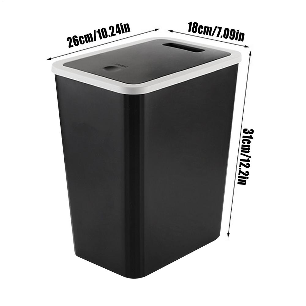 Trash Bin With Lid Rubbish Dustbin Recycling Bin With Press Top Slim Modern 13L For Indoor Bathroom Kitchen Bedroom Living Room
Trash Bin With Lid Rubbish Dustbin Recycling Bin With Press Top Slim Modern 13L For Indoor Bathroom Kitchen Bedroom Living Room