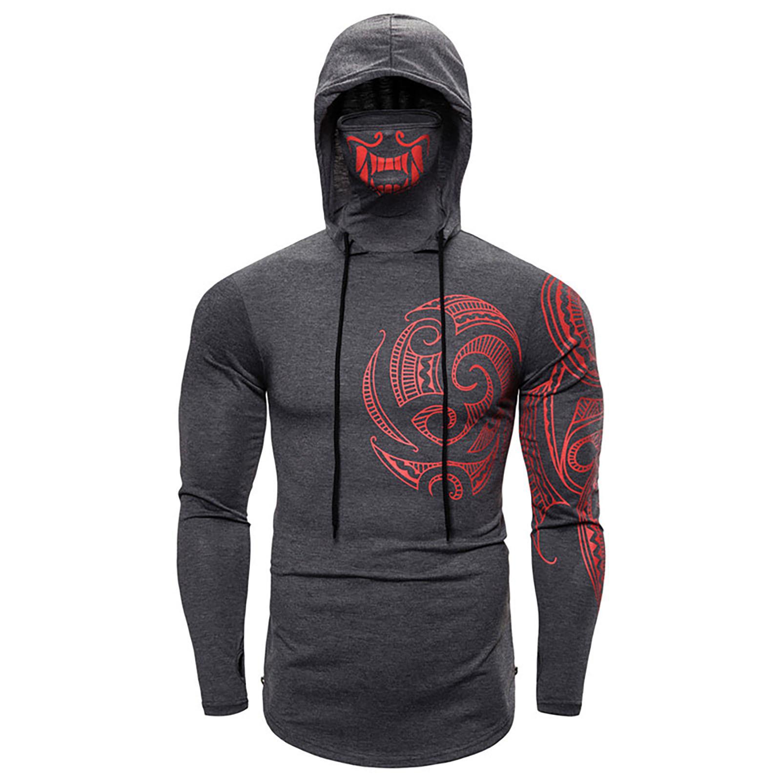 Mens Mask Splicing Pullover Long Sleeve Hooded Sweatshirt Tops Blouse XL
Mens Mask Splicing Pullover Long Sleeve Hooded Sweatshirt Tops Blouse XL