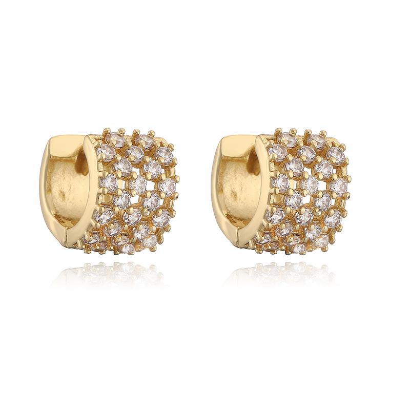 HECHENG,Brass with CZ Stones Round Luxury Classic Golden/Coppery Couple Unisex Jewellery Earrings 1 Pair Other
HECHENG,Brass with CZ Stones Round Luxury Classic Golden/Coppery Couple Unisex Jewellery Earrings 1 Pair Other