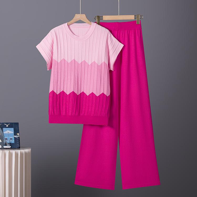 Gradient Color Sleeveless Knit Top & High-Waist Wide-Leg Pants Set One Size розы красного
Gradient Color Sleeveless Knit Top & High-Waist Wide-Leg Pants Set One Size розы красного