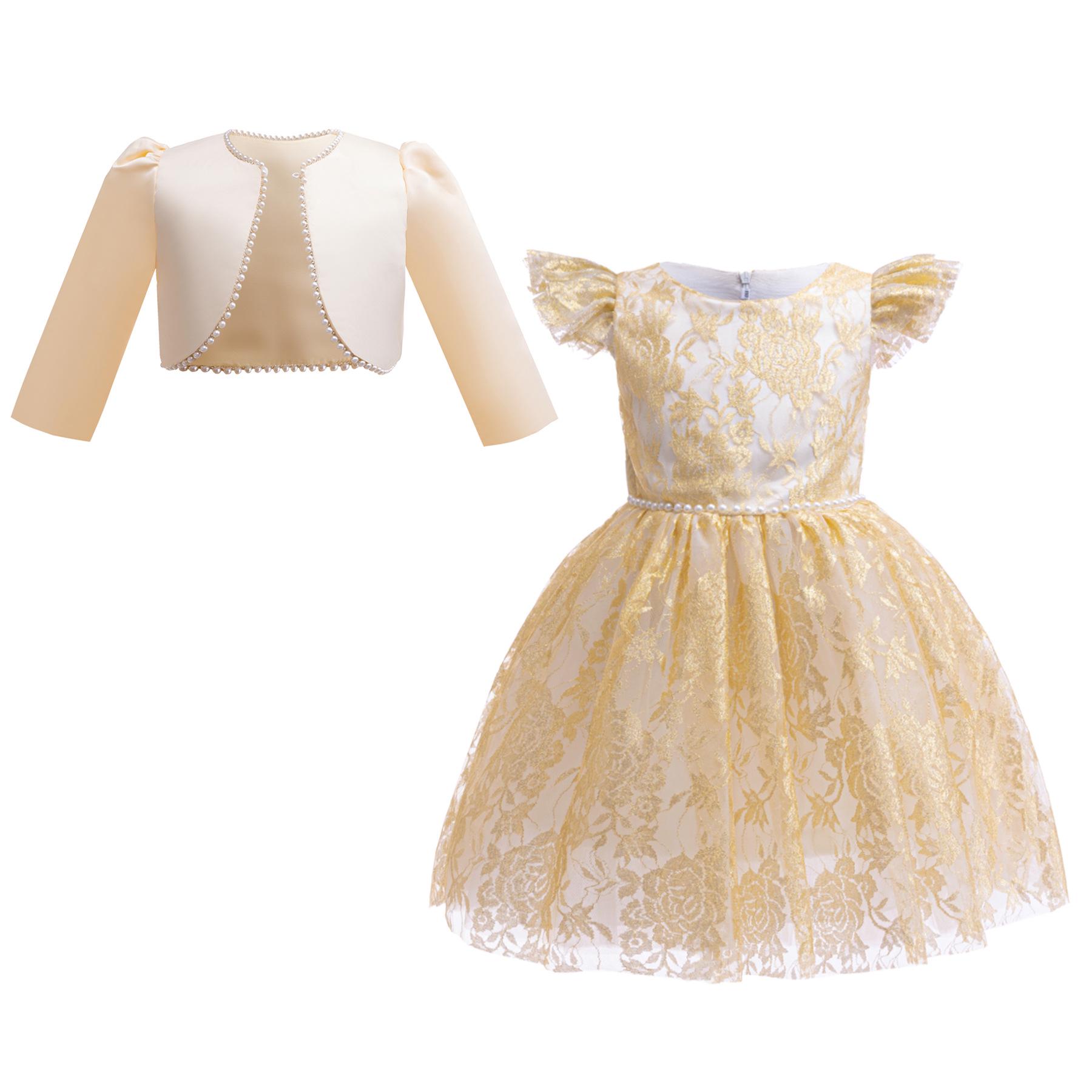 Pearl Mesh Sleeveless Girls Party Dress with Long Sleeve Jacket 150
Pearl Mesh Sleeveless Girls Party Dress with Long Sleeve Jacket 150