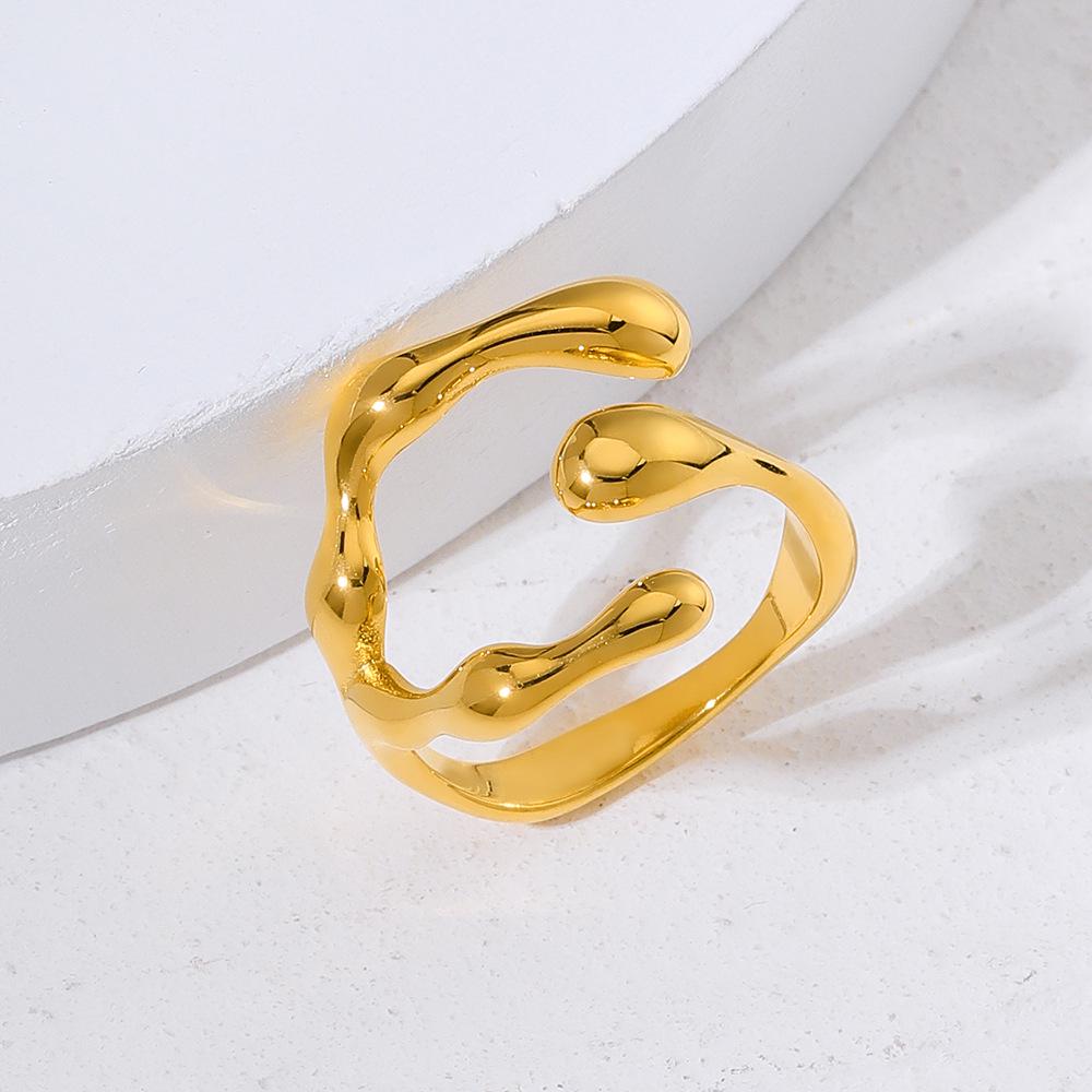 18K Gold-Plated Stainless Steel Geometric Open Ring - European & American Style Adjustable Jewelry Size 6 золотой
18K Gold-Plated Stainless Steel Geometric Open Ring - European & American Style Adjustable Jewelry Size 6 золотой