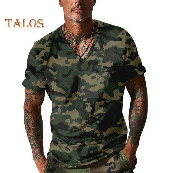 Чоловіча літня футболка з V-подібним вирізом і камуфляжним принтом, короткими рукавами та нагрудною кишенею, пуловер середньої довжини, повсякденний спортивний топ XXXL армія зелений колір
Чоловіча літня футболка з V-подібним вирізом і камуфляжним принтом, короткими рукавами та нагрудною кишенею, пуловер середньої довжини, повсякденний спортивний топ XXXL армія зелений колір