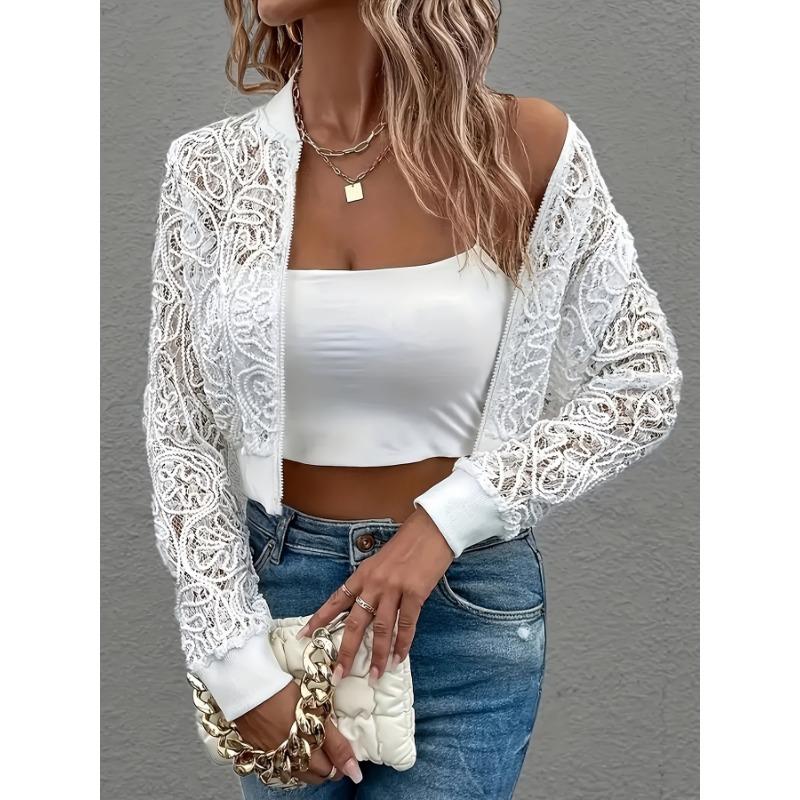 New Spring and Summer Lace Short Jacket Women s Spring and Autumn Thin Zipper Cardigan Long Sleeve Slim Fashion Versatile Top S білий
New Spring and Summer Lace Short Jacket Women s Spring and Autumn Thin Zipper Cardigan Long Sleeve Slim Fashion Versatile Top S білий