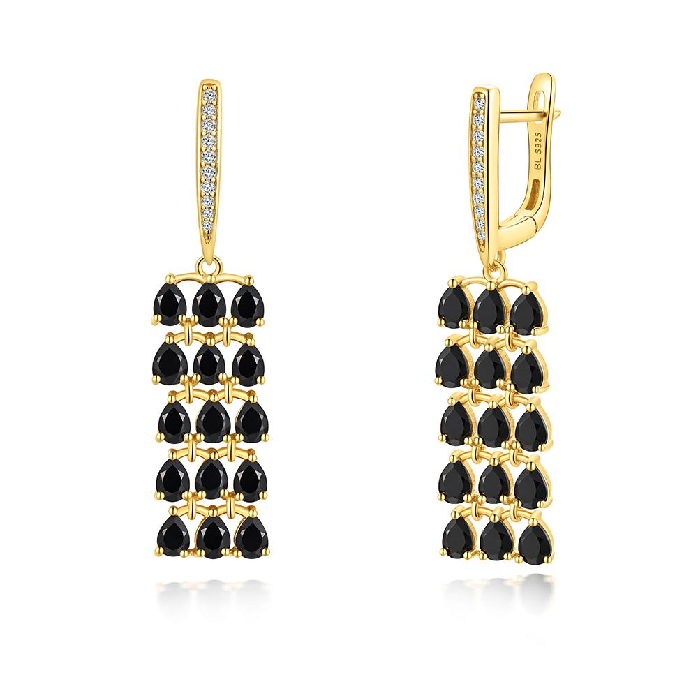 Luxurious and mysterious natural black spinel 925 sterling silver women s earrings for parties and weddings to wear M чорний
Luxurious and mysterious natural black spinel 925 sterling silver women s earrings for parties and weddings to wear M чорний