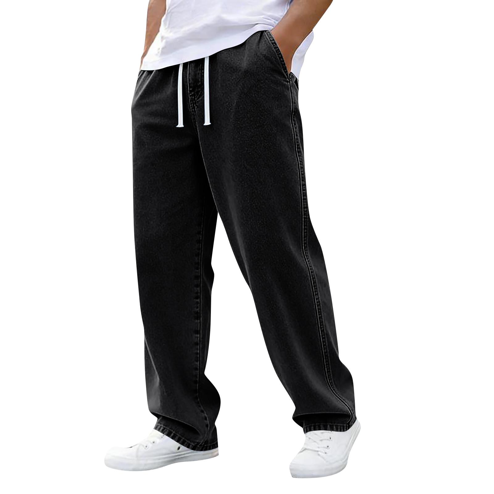 Men s Casual Denim Pants Elastic Waistband with Drawstring Relaxed Fit Straight Leg Jeans Suitable for Everyday Wear M чорний
Men s Casual Denim Pants Elastic Waistband with Drawstring Relaxed Fit Straight Leg Jeans Suitable for Everyday Wear M чорний