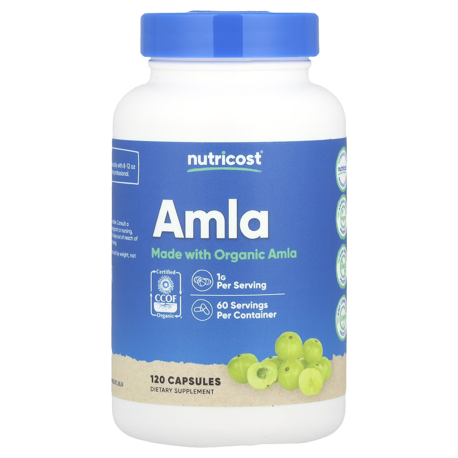 Amla, 120 capsules (0.5 g per capsule) 
Amla, 120 capsules (0.5 g per capsule)