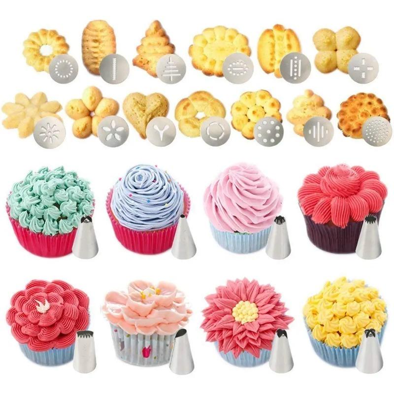 Cookie Press Kit Biscuits Maker Gun Sets With 13 Cookie Press Molds & 8 Pastry Piping Nozzles Cake Decorator Sets KC0225
Cookie Press Kit Biscuits Maker Gun Sets With 13 Cookie Press Molds & 8 Pastry Piping Nozzles Cake Decorator Sets KC0225