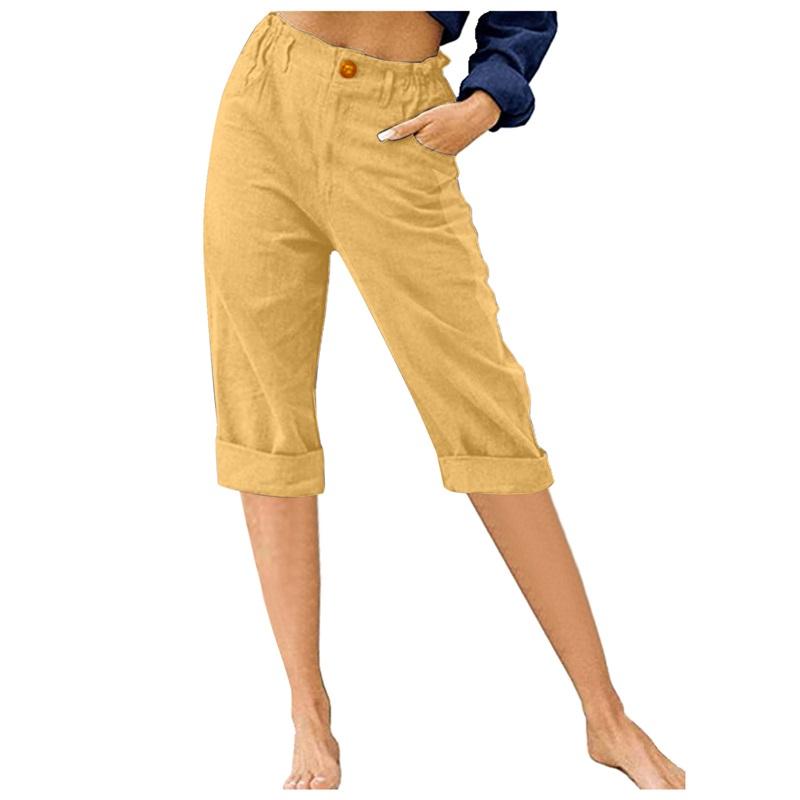 Summer New European And American Women s Cropped Trousers Solid Color Cotton And Linen Loose Mid-waist XXXL жёлтый
Summer New European And American Women s Cropped Trousers Solid Color Cotton And Linen Loose Mid-waist XXXL жёлтый