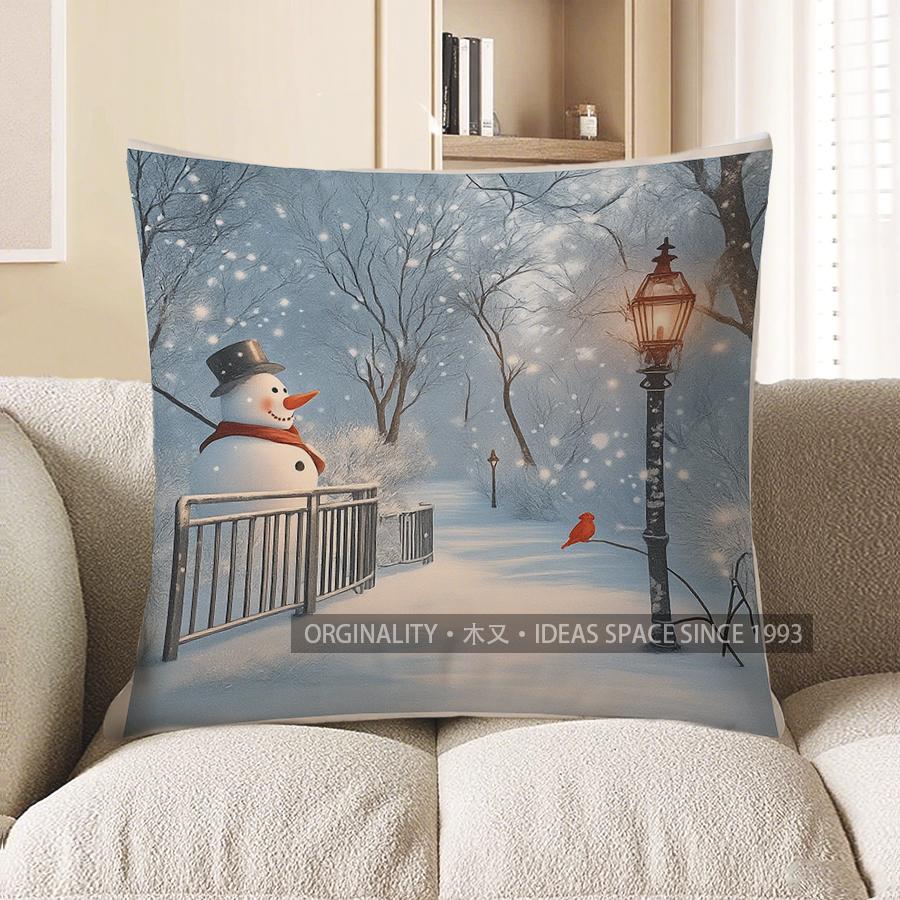 Home Decor Snowy Winter Scene with Lamp and Bird Pillow Cover Pattern Cushion Cover Suitable for Sofa Bedroom Car Pillow Cover 40x40cm
Home Decor Snowy Winter Scene with Lamp and Bird Pillow Cover Pattern Cushion Cover Suitable for Sofa Bedroom Car Pillow Cover 40x40cm