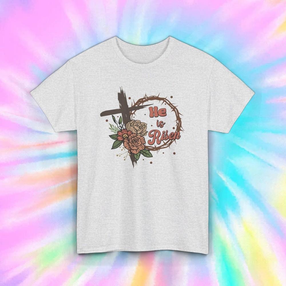 He Is Risen | Christian Cross | Easter Floral Faith Graphic Tee | S-5XL 2XL
He Is Risen | Christian Cross | Easter Floral Faith Graphic Tee | S-5XL 2XL