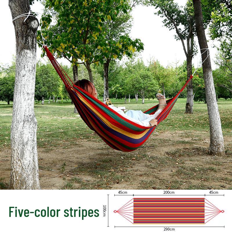 Reinforced Outdoor Canvas Hammock - Anti-Rollover Camping Swing
Reinforced Outdoor Canvas Hammock - Anti-Rollover Camping Swing