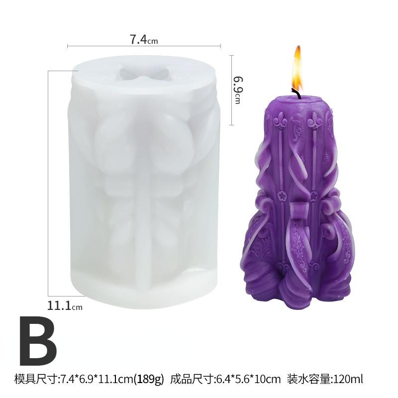 Креативна різьблена силіконова форма для свічок для ароматерапевтичних свічок своїми руками Гіпсові прикраси Мило Форми з епоксидної смоли Виготовлення ремесел B
Креативна різьблена силіконова форма для свічок для ароматерапевтичних свічок своїми руками Гіпсові прикраси Мило Форми з епоксидної смоли Виготовлення ремесел B