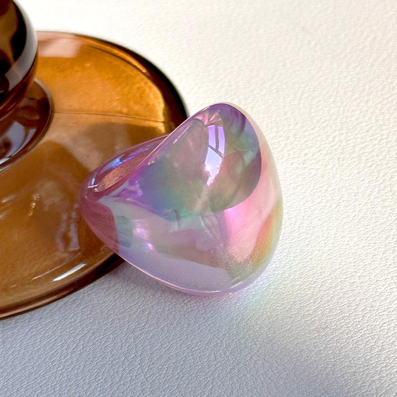 Sweet Korean Resin Shiny Glossy Geometric Gradient colorful Wide Large Finger Ring Women s Chunky Joint Ring Personality Jewelry
Sweet Korean Resin Shiny Glossy Geometric Gradient colorful Wide Large Finger Ring Women s Chunky Joint Ring Personality Jewelry
