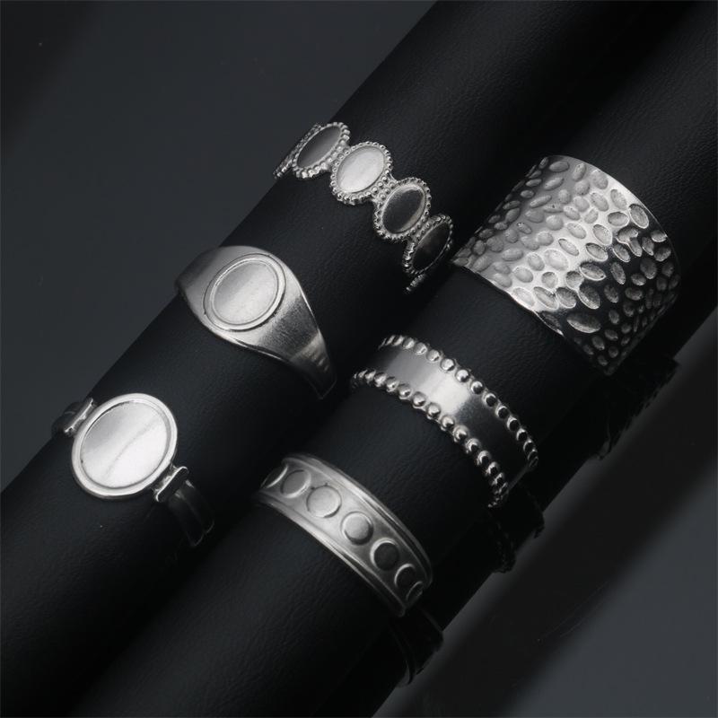 Adjustable Stainless Steel Round Pattern Ring for Men and Women - Simple Fashion Jewelry Size 8
Adjustable Stainless Steel Round Pattern Ring for Men and Women - Simple Fashion Jewelry Size 8
