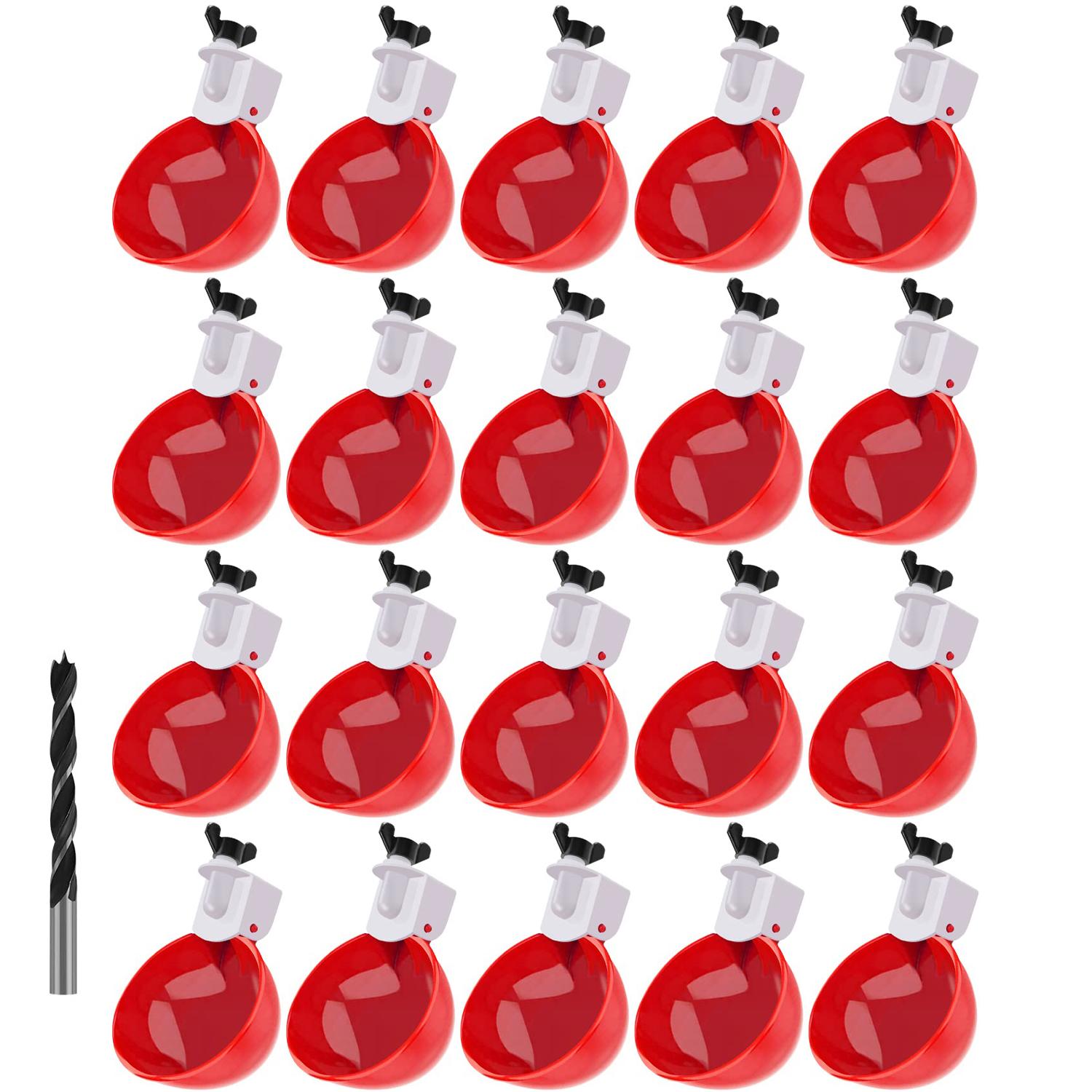 Chicken Waterer Cups Chicken Water Feeder Poultry Waterer Dispenser For Duck Chicken Goose Drinking Bowl (20pcs)
Chicken Waterer Cups Chicken Water Feeder Poultry Waterer Dispenser For Duck Chicken Goose Drinking Bowl (20pcs)