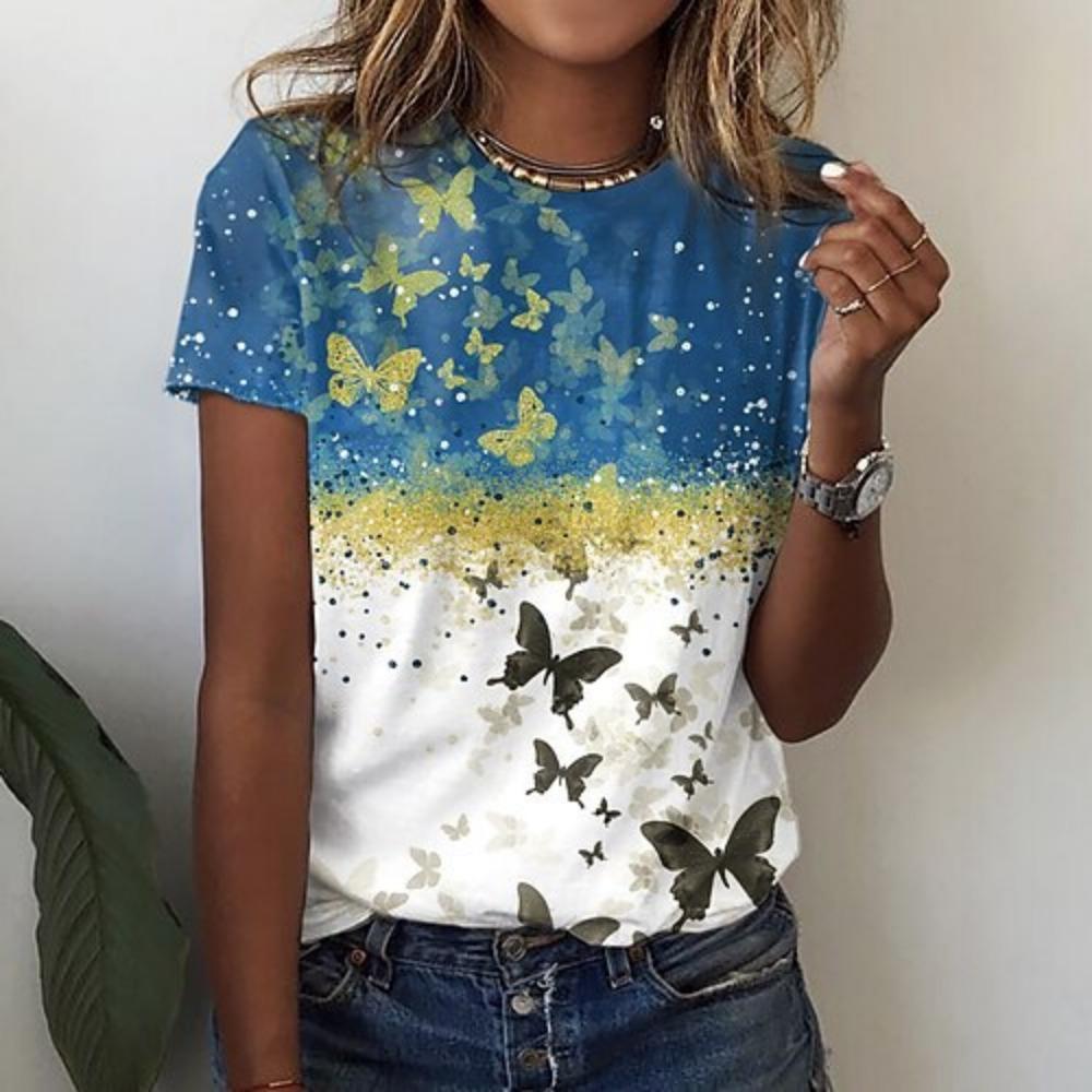 Beautiful Butterfly 3D Digital Printed Women s Fashion Casual Round Neck Short Sleeved T-shirt XS
Beautiful Butterfly 3D Digital Printed Women s Fashion Casual Round Neck Short Sleeved T-shirt XS