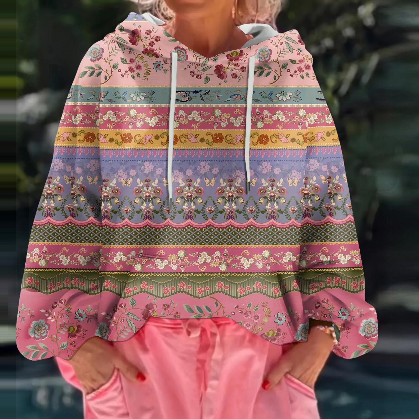 Женский худи свободного кроя с цветочным принтом и длинными рукавами XL оранжевый
Женский худи свободного кроя с цветочным принтом и длинными рукавами XL оранжевый