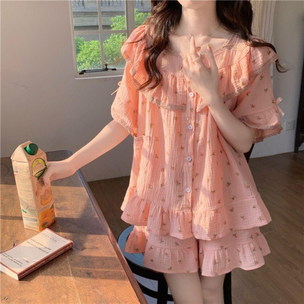 Ruffle Ruffle Nightdres Set Sweet Two Piece Nightwears Fashion Short Sleeve Sleepwear Girl XL светло-синий
Ruffle Ruffle Nightdres Set Sweet Two Piece Nightwears Fashion Short Sleeve Sleepwear Girl XL светло-синий