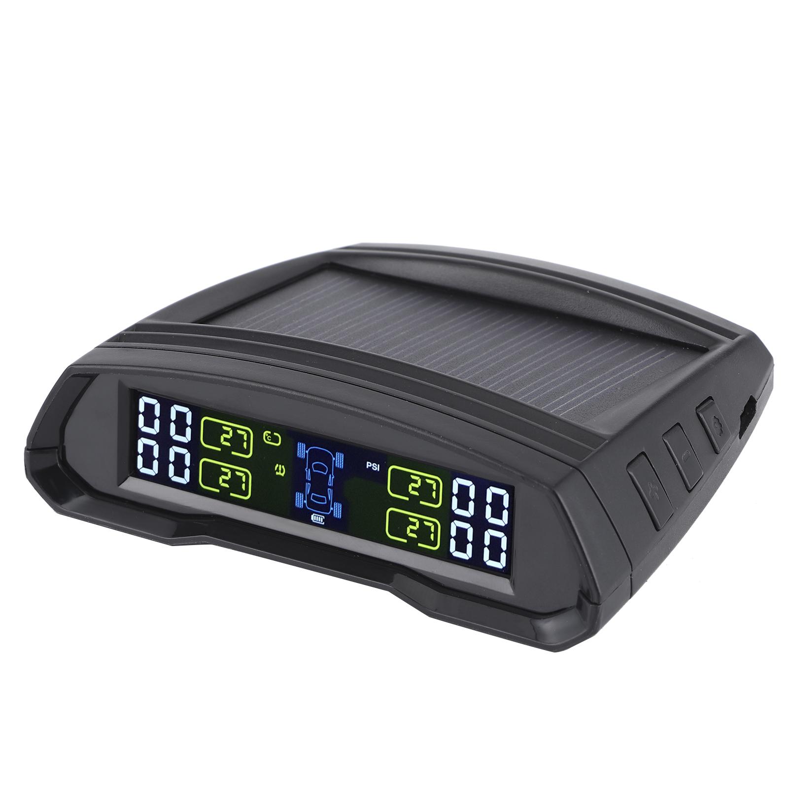 TPMS Wireless Tire Pressure Monitor Detector with 4 Sensors USB + Solar Panel Charging
TPMS Wireless Tire Pressure Monitor Detector with 4 Sensors USB + Solar Panel Charging