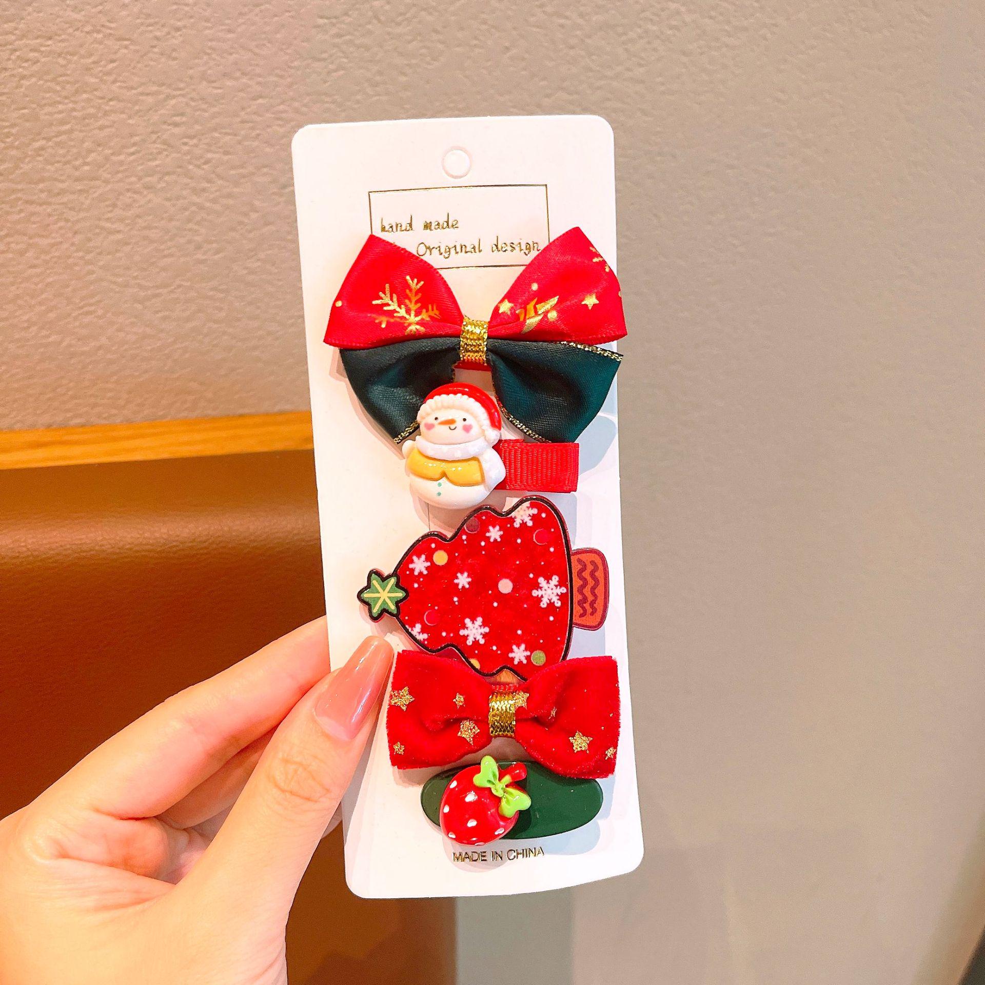 Children s Christmas Snowman Hair Clips & Bow Hairpins - Festive Cartoon Accessories
Children s Christmas Snowman Hair Clips & Bow Hairpins - Festive Cartoon Accessories