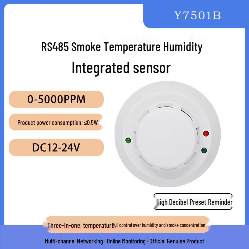 Jundingying Y7501B RS485 Integrated Smoke, Temp & Humidity Sensor
Jundingying Y7501B RS485 Integrated Smoke, Temp & Humidity Sensor