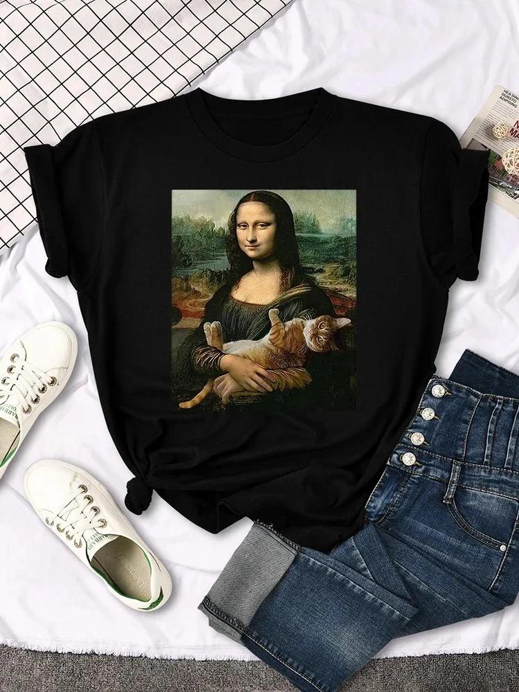 Mona Lisa TShirt Funny Cat Cute Print Women Round Neck Gothic Women TShirt Casual Women Clothing Y2k Top Graphic Vintage Cozy S
Mona Lisa TShirt Funny Cat Cute Print Women Round Neck Gothic Women TShirt Casual Women Clothing Y2k Top Graphic Vintage Cozy S
