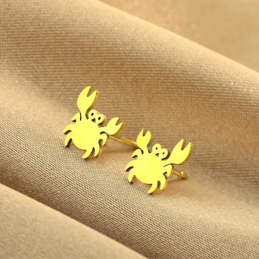 Kinitial Laser Engraved Fashion Stainless Steel Earrings Crab Studs Earrings, Animal Love Gift Anniversary золотой
Kinitial Laser Engraved Fashion Stainless Steel Earrings Crab Studs Earrings, Animal Love Gift Anniversary золотой