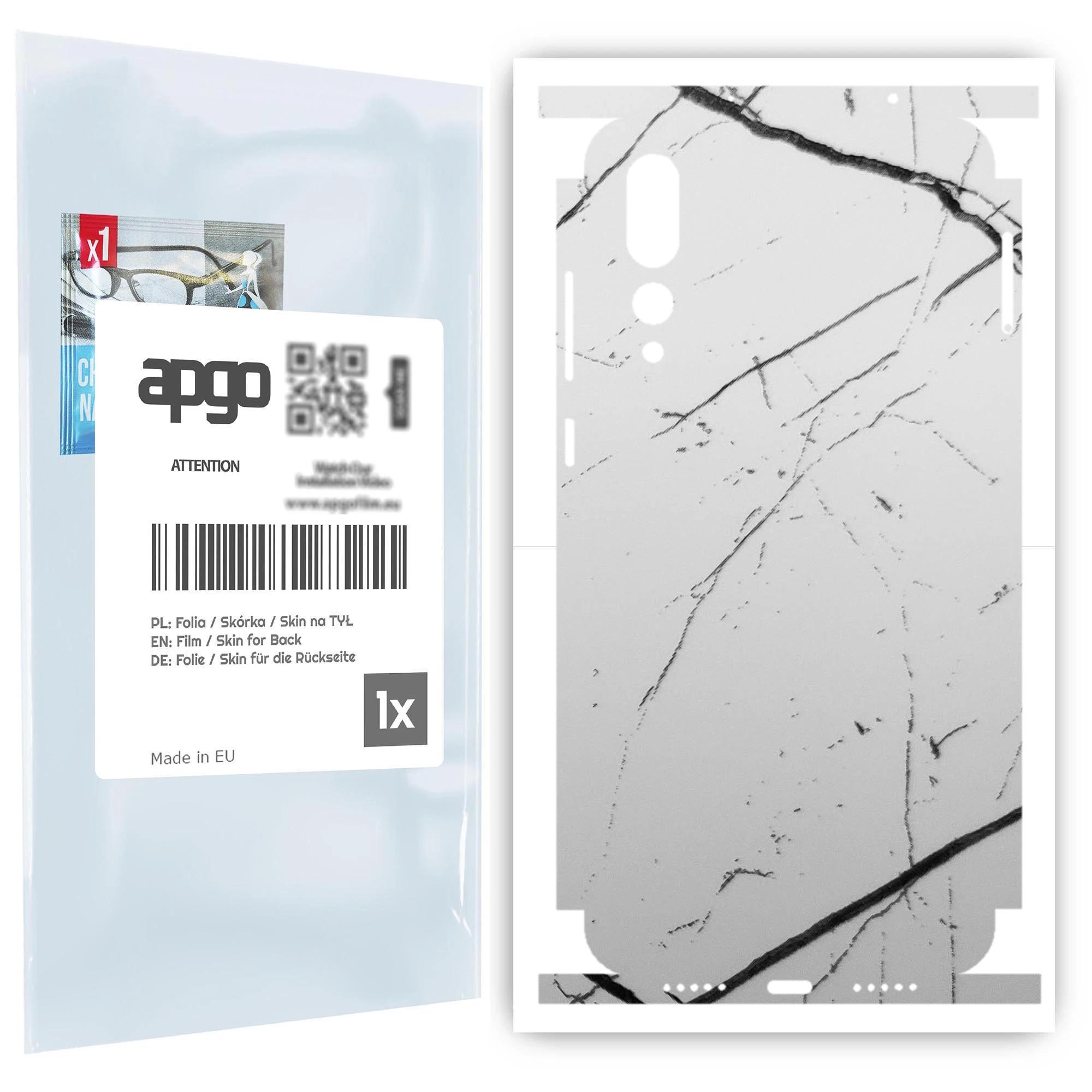 Apgo Protective Skin Sticker for the back+sides compatible with Huawei P20 Pro, Full Wrap Film, Foil, Vinyl - Pattern White Marble
Apgo Protective Skin Sticker for the back+sides compatible with Huawei P20 Pro, Full Wrap Film, Foil, Vinyl - Pattern White Marble