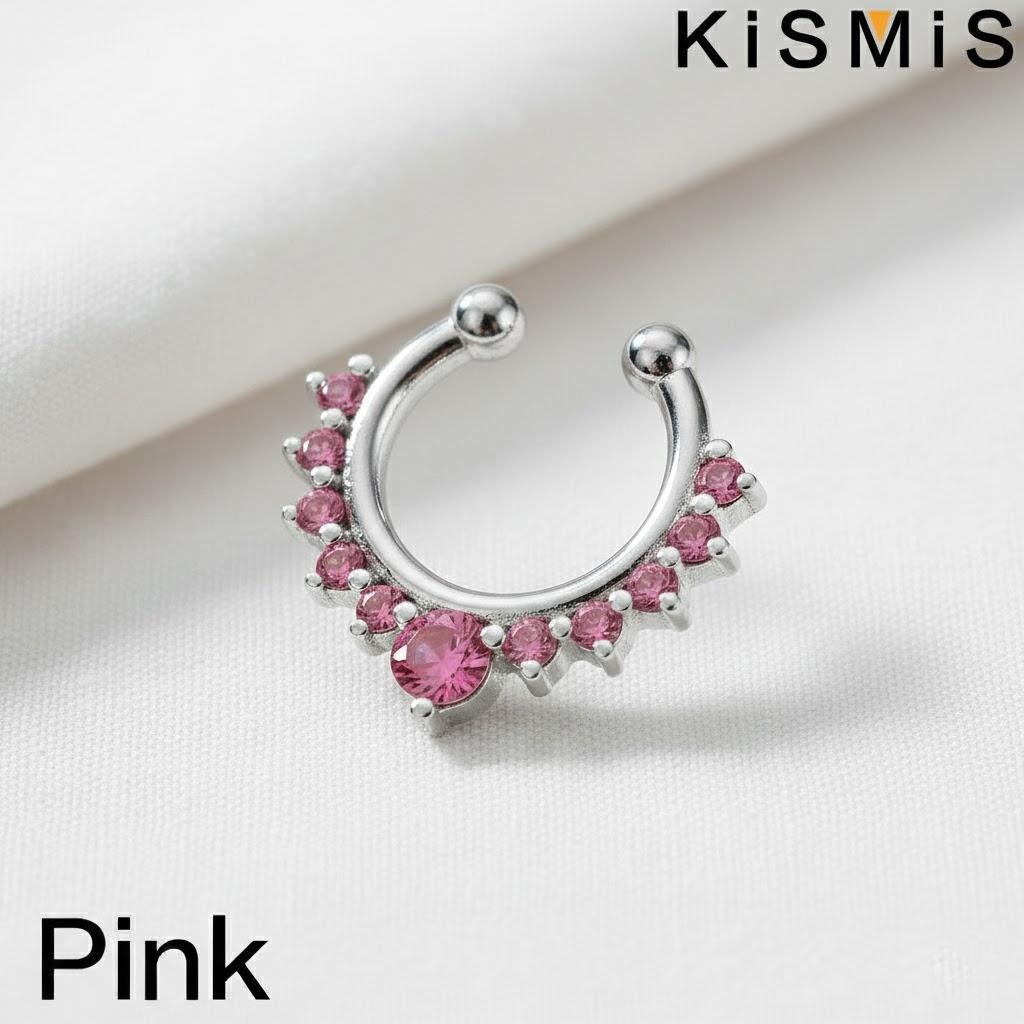Fashion Jewelry Set Alloy Diamond Nose Rings Lip Septum Rings Fake Piercing Accessories for Men Women Unisex рожевий
Fashion Jewelry Set Alloy Diamond Nose Rings Lip Septum Rings Fake Piercing Accessories for Men Women Unisex рожевий