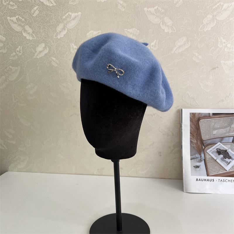 Bow beret women s autumn and winter woolen versatile trend retro painter hat M(56-58cm) сірий колір
Bow beret women s autumn and winter woolen versatile trend retro painter hat M(56-58cm) сірий колір